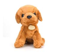 LDAUYZLING Cute Soft Plush Dog Toy Home Decoration Golden Retriever Husky Dalmatians Stuffed Animal 25cm (Golden hair sitting Sitting height 25cm)