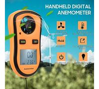 LDAUYZLING GM8908 Digital Anemometer Handheld Wind Speed Meter Gauge Air Velocity Temperature Tester with LCD Backlit Wind Chill for Surfing Sailing