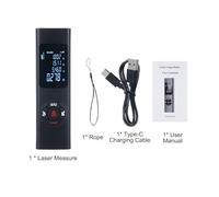 LDAUYZLING Mini Measure High-precision Distance Meter IP54 Measures Distance Area Volume Pythagoras with LCD Backlit (30M)