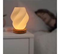 LDAUYZLING Night Light Desktop Decor Night Lamp Table Lamp with Wood Base 16 Light Colors Remote Control USB Power Supply for Office Home Bedrooms Living Room Reading Studying