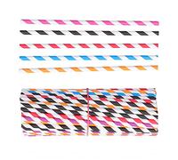 LDAUYZLING Rainbow Striped Paper Straws 100PCS Drinking, Party Supplies Decorations Colorful