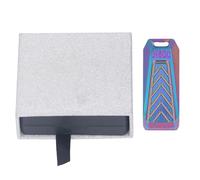 LDAUYZLING Slider Fidget Toy Portable Compact Stainless Steel Ergonomic Stress Relief Push Slider for Adults (Colorful)