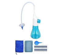 LDAUYZLING W10 Ear Washer Cleansing Kit Wax Removal Gentle Ear Irrigation Flushing Kit with 30 Nozzles (Blue)