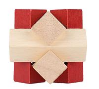 LDAUYZLING Wooden Brain Teaser Lock Puzzle Game Educational Toy Improve Divergent Thinking Patience Intelligence Development for Elderly Children Wood Color