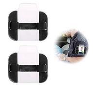 LdawyDE Sia Badge Holder Armband, 2 Pc Arm Badge Holder Purple Armband License ID Card Insignia Holders with Adjustable Arm Band Strap for Medical Security Warehouse Factory Staff Doorman