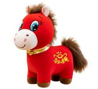 LDBKFD 20cm Cute Red Horse Soft Toy for VW Crafter/Grand California 2006-2017, Lucky Plush Seat Companion Funny Stuffed Animal Mascot Novelty Gift for Men, Women, New Drivers,Happy