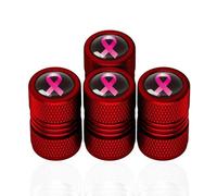 LDBKFD 4 PCS Tire Valve Stem Caps for Aston Martin DBX 2020-2023, Dust Capsfor Car Tyres Valve Covers with Seal Ring Dust Caps,Red
