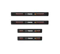 LDBKFD 4Pcs Magnetic Car Door Sill Protectors for Mazda BT-50 Double Cab II 2018-2020, Carbon Fibre Effect Door Entry Guards Scuff Prevention Waterproof Threshold Trims,Black