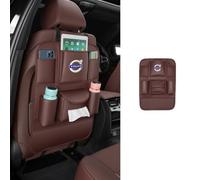 LDBKFD Car Back Seat Organiser for Volvo V90 2016-2023, Hanging Bag for Car Seat Protector Durable Travel Tidy Organiser,Brown-A-One piece