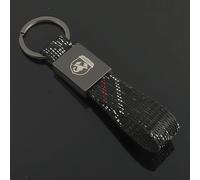 LDBKFD Car Keychain with Logo for Abarth Punto Evo (199) 2010-2013, Anti-Lost Key Fob Keychain Gift for Men Women,B