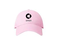 LDBKFD Car Logo Baseball Cap for Smart Fortwo Forfour 450 451 453, Adjustable Cotton Cap for Men & Women Breathable Motorsport Hat,Pink