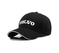 LDBKFD Car Logo Baseball Cap for Volvo V60 2013-2018, Adjustable Cotton Cap for Men & Women Breathable Motorsport Hat,Black-A