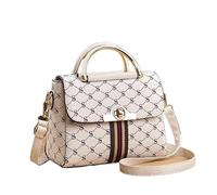 LDBTY Women's Crossbody Handbag Printed Square Flap Twist Lock | Textured Print, Square Flap, Twist Lock, Organiser Pockets, Detachable Strap, Hand/Crossbody, 5 Colours