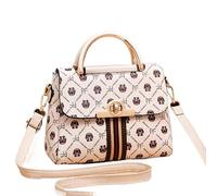 LDBTY Women's Crossbody Handbag Printed Square Flap Twist Lock | Textured Print, Square Flap, Twist Lock, Organiser Pockets, Detachable Strap, Hand/Crossbody, 5 Colours