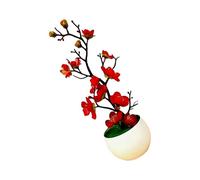Ldbuejiaja 30CM Realistic Flower Tree Potted Flower Artificial Plant Not Need Watering Decorative Home Desk Display Accent Simulation Pot Plant Home Decoration