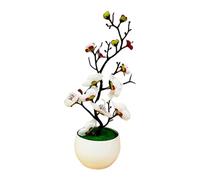 Ldbuejiaja 30CM Realistic Flower Tree Potted Flower Artificial Plant Not Need Watering Decorative Home Desk Display Accent Simulation Pot Plant Home Decoration