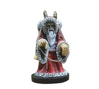 Ldbuejiaja Halloween Krampus Resin Statue Gothic Sheep Horn Santa Sculpture Figures Christmas Place Desktop Decoration Large Garden Statues and Sculptures Release