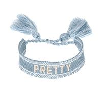 Ldbuejiaja Woven Cotton Knitted Wrap Bracelet Lucky Letter Love Pattern Woven Adjustable Handmade Tassels Adjustable Bracelets for Women Braided, one size, As described