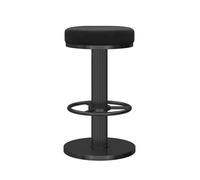 LDCBFTR 360° Swivel Barstools, Velvet Counter Height Bar Stools with Footrest, Upholstered Adjustable Height Dining Chairs(Black,Height 65-80CM) WFJ