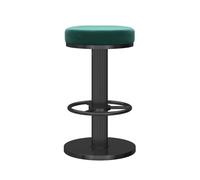 LDCBFTR 360° Swivel Barstools, Velvet Counter Height Bar Stools with Footrest, Upholstered Adjustable Height Dining Chairs(Green,Height 45-60CM) WFJ