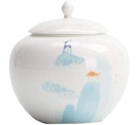 LDCBFTR Cremation urn Ceramic Pet Urn Small Memorial Pet Urns Ashes Urn Handmade Ceramic Dog Cat Color Painting Elk Coffin Funeral Home