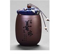 LDCBFTR Cremation Urn for Ashes Cremation urns Human ashes urn Mini cylinder Pet ash storage tank Sealed against moisture Ceramic material Handmade ashes casket (Color : A)