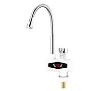 LDCBFTR Household Instant Electric Hot Faucet, Rotatable Digital Display Hot and Cold Water Mixer Tap, Single Handle Single Hole Kitchen Faucet, Three-Second Speed Hot,B(B) WFJ