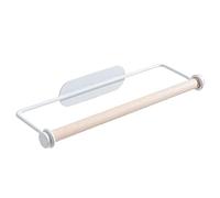 LDCBFTR Kitchen Paper Towel Rack Wrought Iron Wall-mounted Absorbent Paper Cling Film Perforated Rag Roll Paper Storage Rack Towel Rack TOWEL BAR(White) WFJ