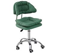 LDCBFTR Lifting Swivel Chair with Backrest Swivel Casters, Modern Simple Company Front Desk Bar Stool Height Adjustable 46-60 cm(Color:Green) WFJ