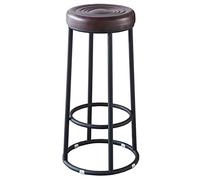 LDCBFTR Modern Iron Stools Beauty Salon Dressing Bar Chair with PU Seat Surface, Black Bold Legs and Anti-slip Feet(Size:75 cm,Color:C) WFJ