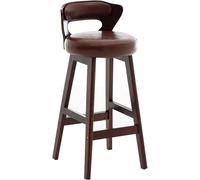 LDCBFTR PU Leather Upholstered Counter Height Bar Stool, Kitchen Island Pub Coffee Home Dinning Vintage Bar Chairs(Brown,70CM) WFJ