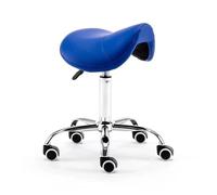 LDCBFTR Rolling Saddle Stool Chair Wheels Hydraulic Leather Chair Comfortable 19"-23" High for Clinic Dentist Spa Massage Salons Studio(Bright Blue) WFJ