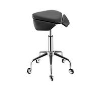 LDCBFTR Rolling Saddle Stool with Wheels Chair Adjustable Hydraulic with Wheels Suitable for Offices, Makeup Studios(Black) WFJ