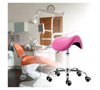 LDCBFTR Saddle Chair,Dental Hygienist Stool with Wheels, Professional Salon Liftable Drafting Chair for Tattooist Stylist Esthetician(Dark Pink) WFJ
