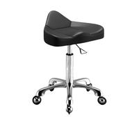 LDCBFTR Saddle Stool Chair with Wheels,Hydraulic Rolling Swivel Stool Chair,Ergonomic Chair,Height Adjustable 42-59cm,for Massage Salon Hairdressers,Bearing Weight 440lbs (Black) WFJ