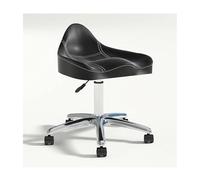 LDCBFTR Saddle Stool w Wheels Hydraulic Swivel Stool Chair Height Adjustable for Clinic Dentist Beauty Salon Tattoo Home Office(Black) WFJ