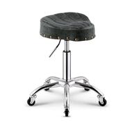 LDCBFTR Saddle Stool Wheels PU Leather Swivel Rolling Stool Chair Seat Height Adjustable for Hygienic Salon Spa Tatoo Massage Office(Green) WFJ