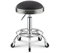 LDCBFTR Stool Swivel Barbers Chairs Wheels Portable Rolling Hairdressing Stool Rotating Coiffeur Salon Furniture For Home(Black 6) WFJ