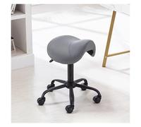 LDCBFTR Swivel Chair Rolling Stool Hydraulic Saddle Rolling Chair with wheels Height Adjustable Ergonomic Saddle Chair Load 100kg(Dark Gray,Without Backrest) WFJ