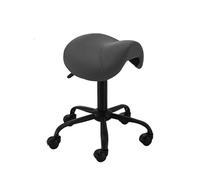LDCBFTR Swivel Chair Rolling Stool Hydraulic Saddle Rolling Chair with wheels Height Adjustable Ergonomic Saddle Chair Load 100kg(Black,Without Backrest) WFJ