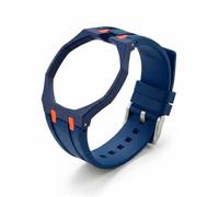 LDDAL Ceramic Case and FKM Rubber Band Mod Kit Compatible with Swatch Royal Pop for Men Women Watches Replacement, blue, One Size, Casual