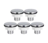 LDDIFHWW 5 Pieces Kitchen Sink Hole Cover Cap Plug Plate Faucet Bathtub Multiple Application Simple Installation Suitable for Bathroom Kitchen, 15mm Thread