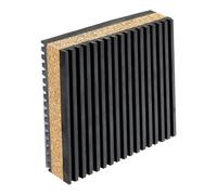 LDDIFHWW Cork Anti-Vibration Mat, Ribbed Rubber Damping Mat, Non-Slip Sound Insulation Mat for Kitchen and Household Use, Suitable for Fitness Equipment and, 1Pc 15x15x2.23cm