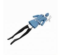 LDDIFHWW Doll Aviation Attendant Uniform Outfit Detailed Airline Costume with Hat Model Accessory 11.5-12 Inch Fashion Doll Outfit for Diorama Hobbyists, Blue