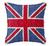 LDDOTR DIY Latch Hook Kits Rugs, Latch Hook Kits Cushion Latch Hooking Rug Kits Cushion Embroidery Creative Gift for Kids/Adults Beginner,style2