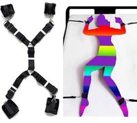 LDENUXI S.ex Bondage Kit Bed Restraints S.ex for Couple Adjustable Bed Straps Dominance Wrist and Ankle Chain with Cuff Bondaged A.dult Kit Game S.ex Resistant Set Kinky Play Women Sweatshirt (Purple)