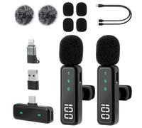 LDERFIV Micro Tie Wireless Mini Micro Phone Portable Wireless Professional Wireless Lavalier Microphone USB C for iPhone Android Smartphone for Tiktok Youtube Influencer Vlogging