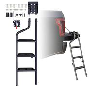 LDETXY Aluminum Alloy Foldable Pickup Truck Tailgate Ladder, Heavy Duty 40" Folding Tailgate Step Ladder with Lock Device for Pickup Truck Universal Accessories Easy Install