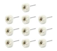 LDEXIN 20Pcs Cotton Abrasive Buffing Wheel Wool Abrasive Polishing Wheels Thread Brushes Deburring Buffing Wheels for Rotary Grinder Tool, 1/8'' (3mm) Mandrel