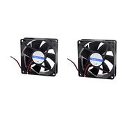 LDEXIN 2pcs Computer Case Fan, 3-5/8" Cooling Case Fan for Computer Cases Cooling, 2 Pin DC 24V 0.2A, Black